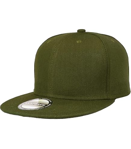 Flexfit 110® Flat Bill Snapback Cap One Size White at Amazon Men's